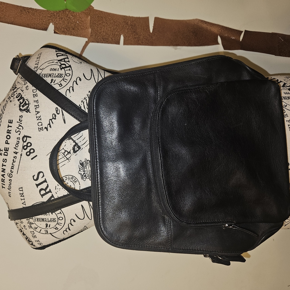 Black Leather Men's Bag